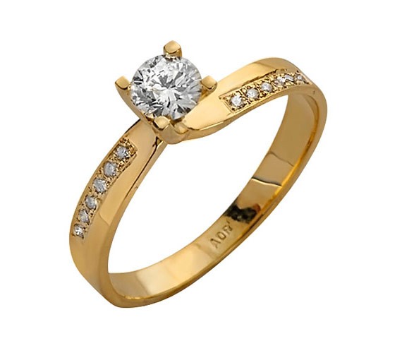 טבעת איריסין שורות יהלומים עדינות
