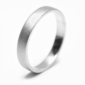 טבעת נישואין עדינה זהב לבן