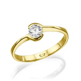 טבעת אירוסין בעיצוב עדין ורומנטי