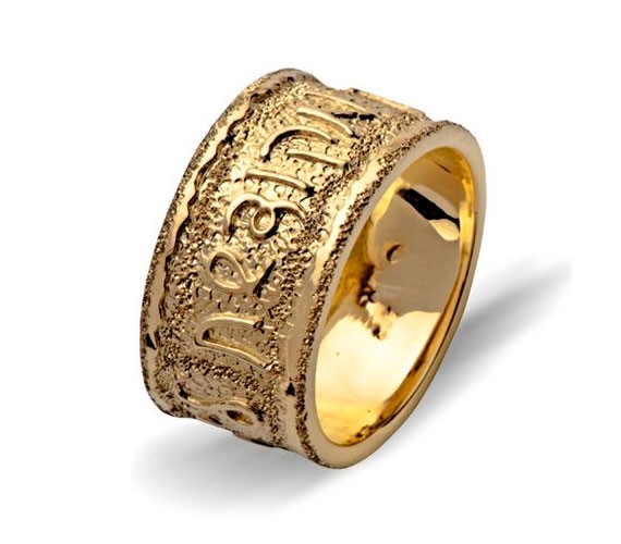 טבעת נישואין לכלה עם הטבעה