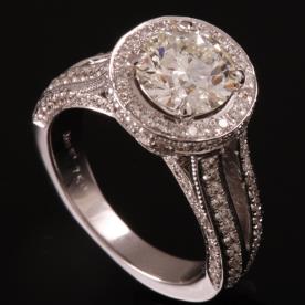 טבעת אירוסין יהלום עגול