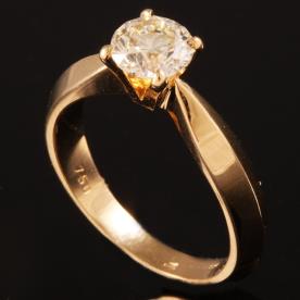 טבעת אירוסין עבה זהב צהוב