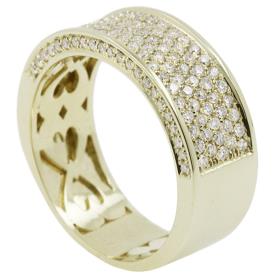 טבעת אירוסין זהב עם הטבעת לב
