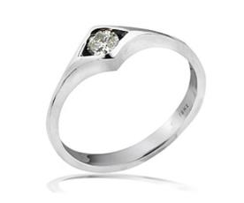 טבעת אירוסין: תכשיט לאישה, תכשיט עם יהלומים, תכשיט מזהב לבן, תכשיט בסגנון צר, תכשיט בעיצוב עדין, תכשיט בעיצוב גיאומטרי, יהלומים - רוטר דב