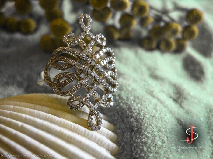 טבעת חוף בשיבוץ יהלומים