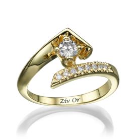 טבעת יהלומים בעיצוב מיוחד