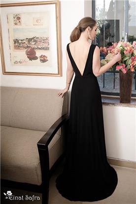 שמלת ערב שחורה אלגנטית