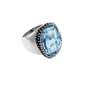 טבעת חותם אבן כחולה 