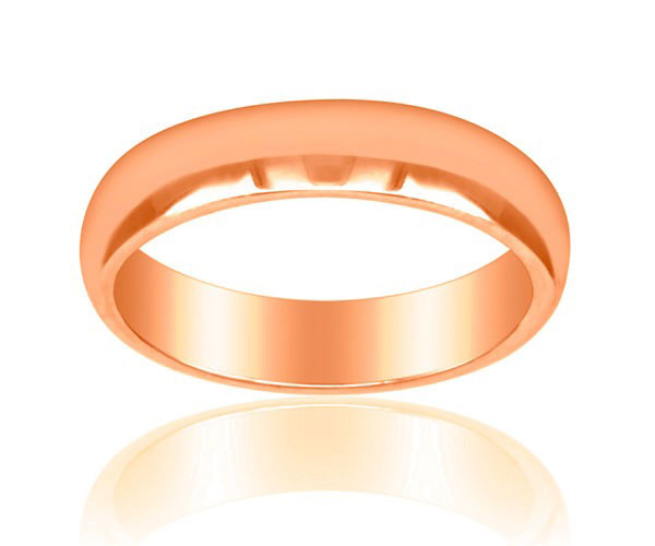 טבעת נישואין קלאסית זהב אדום