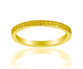 טבעת נישואין עדינה זהב צהוב 
