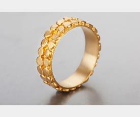 טבעת זהב מורכבת חישוקי עיגולים