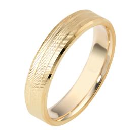 טבעת נישואין זהב צהוב מרוקע