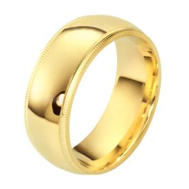 טבעת נישואין זהב צהוב רחבה