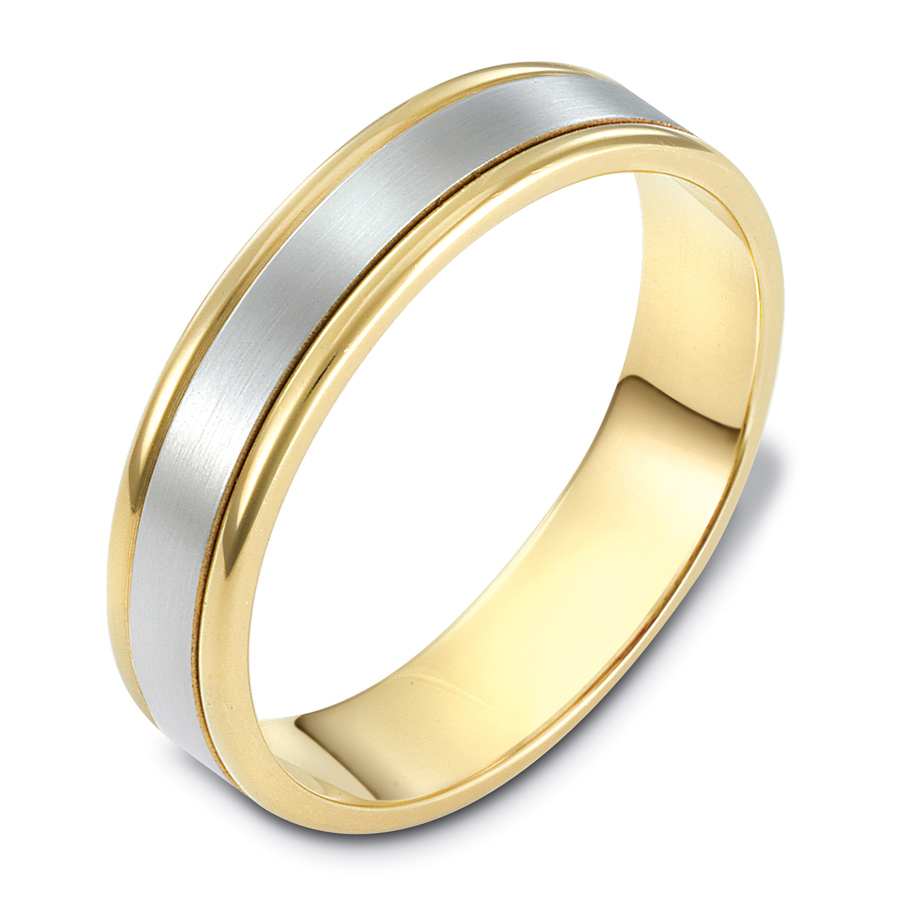 טבעת נישואין זהב בשני צבעים