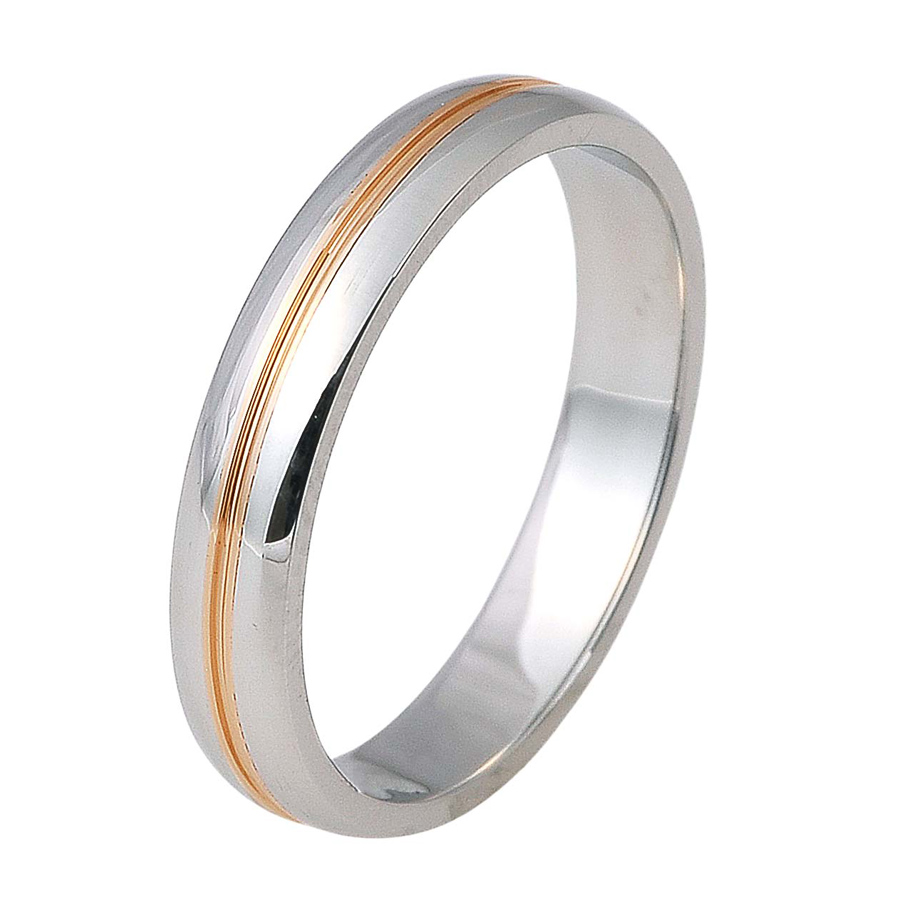 טבעת נישואין פס זהב דק