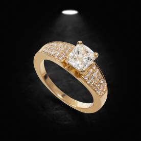 טבעת אירוסין יהלום מרובע