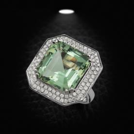 טבעת אירוסין יהלום ירוק
