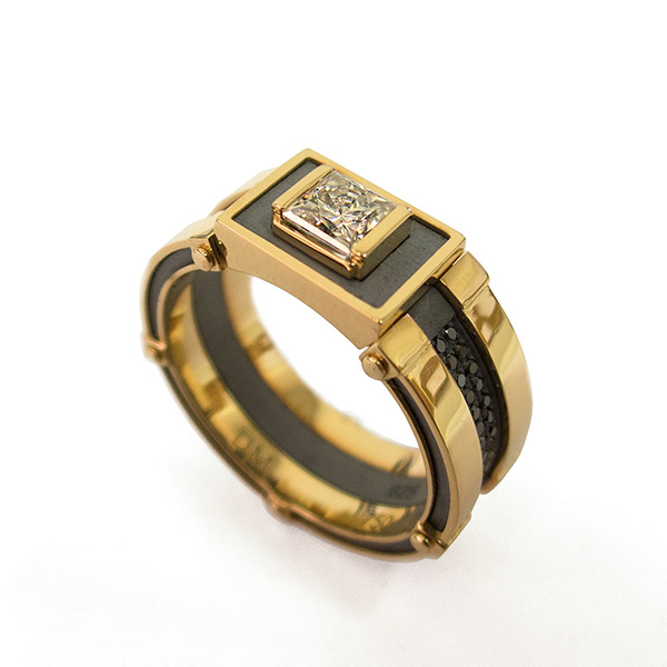טבעת חותם זהב לחתן 