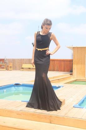 שמלת ערב בת ים שחורה