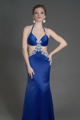 שמלת ערב בגוון כחול רויאל 