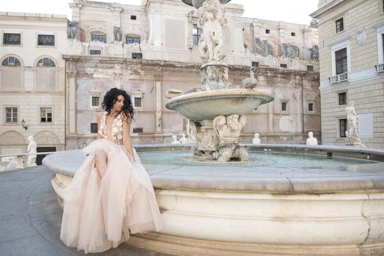 עזיזי שמלות כלה Sicily Photoshoot Palermo 2017