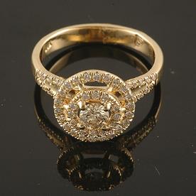 טבעת נישואין יהלום מרכזי גדול