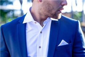 חליפת חתן: חליפה בצבע כחול - ESPANOL אספניול אופנה וחתנים