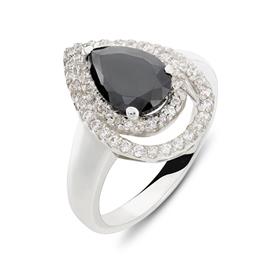 טבעת אירוסין עם אבן שחורה
