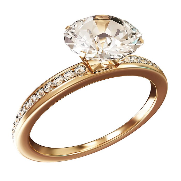 טבעת בעיצוב קלאסי זהב צהוב 