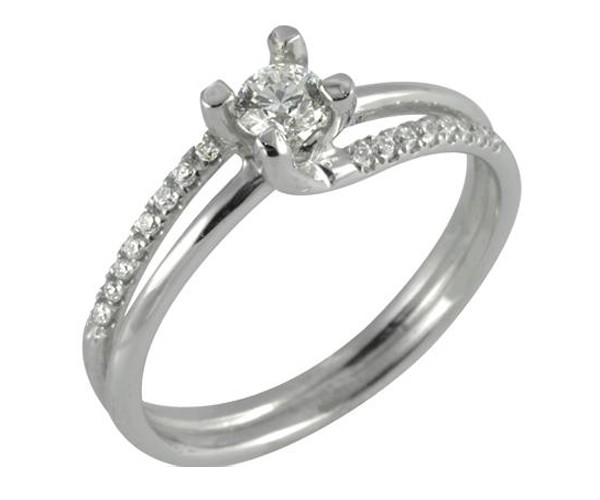טבעת קלאסית משולבת יהלומים