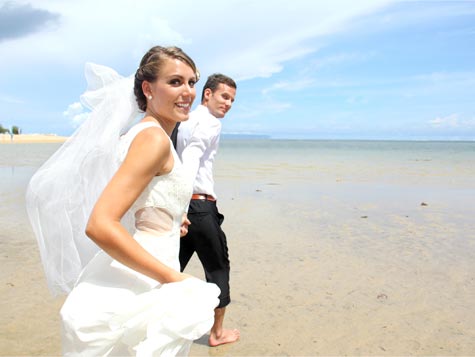 חתונה רומנטית על החוף