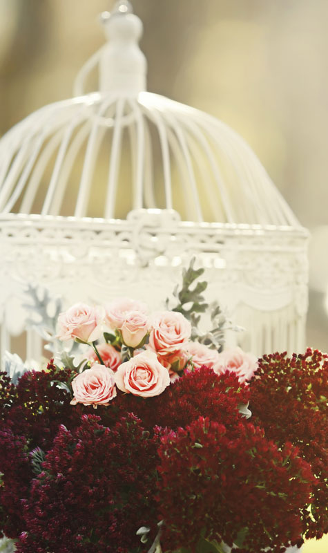 עיצוב חתונה בפרחי בר אדומים
