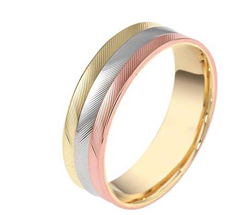 טבעת נישואין 3 צבעים